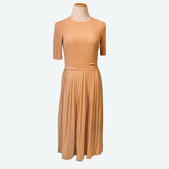 Zara Pleated Ballet Pink Dress - Picture 4 of 8